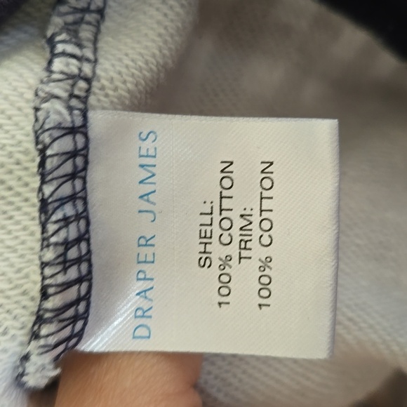 Draper James Navy Gingham Sweatshirt Size Large - Picture 6 of 7